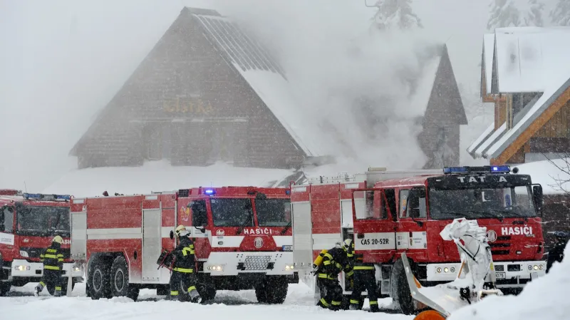 Požár apartmánového domu Klárka