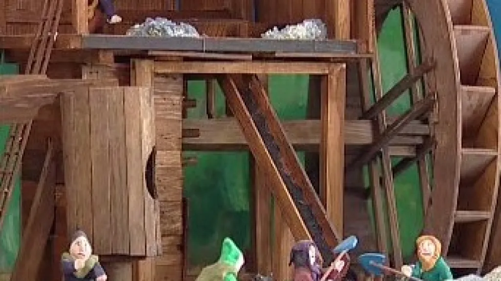 Těžba cínu na modelu