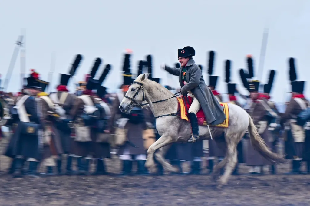 Část slavné bitvy tří císařů v polích u Tvarožné na Brněnsku