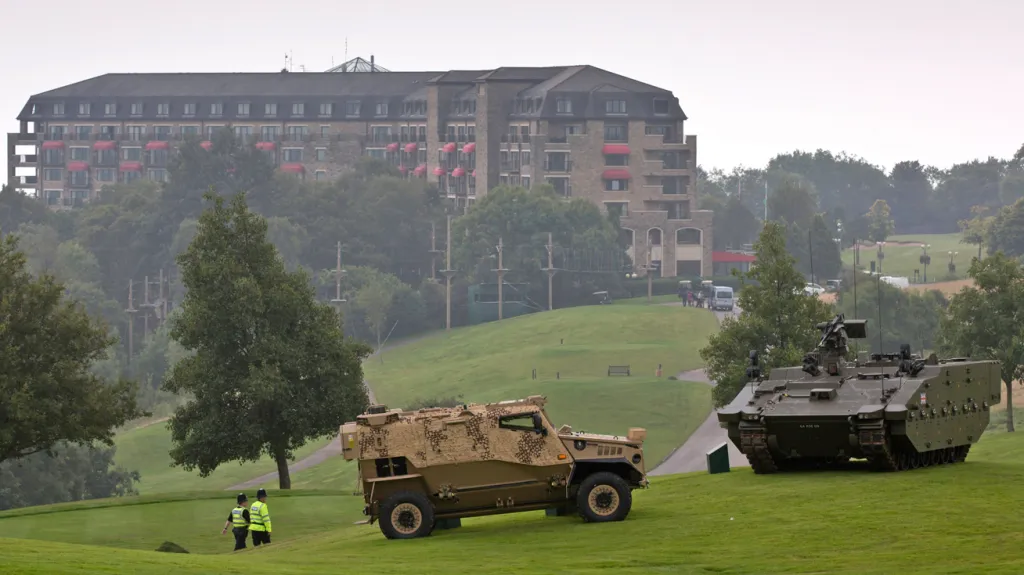 Bezpečnostní opatření v místě konání summitu NATO v Newportu