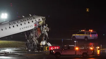 Poškozené letadlo společnosti Air Canada