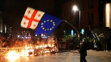 Demonstrace v gruzínském Tbilisi