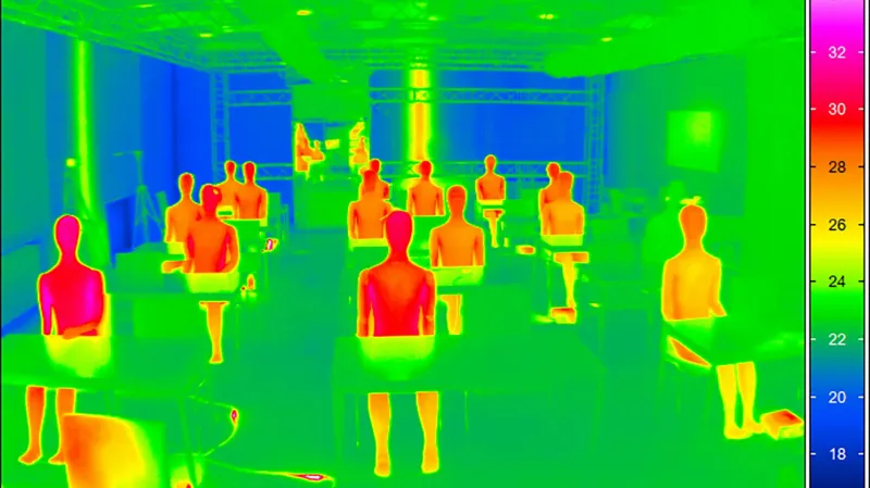 Termální snímek místnosti