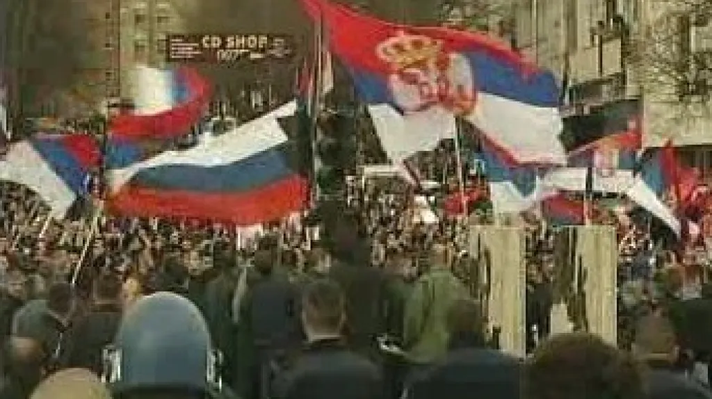 Srbská demonstrace