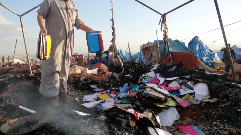 Syrský tábor po náletu