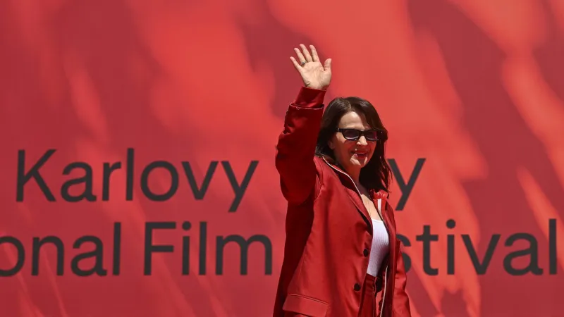 Juliette Binocheová na festivalu ve Varech