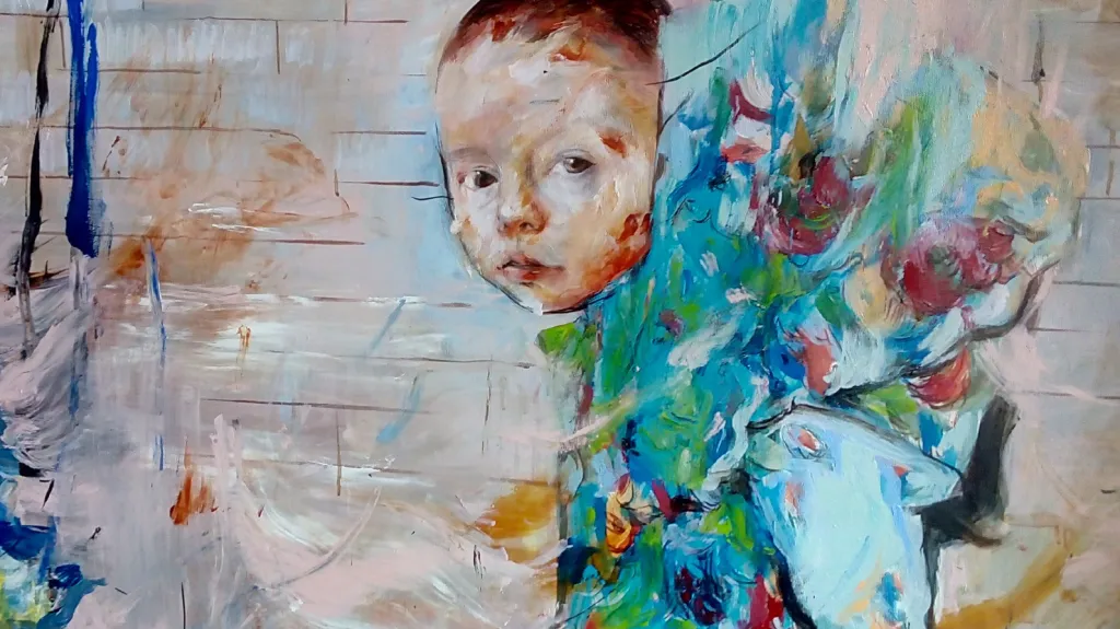 Obraz Martina Šárovce z výstavy Meteor lásky (Důl Michal)