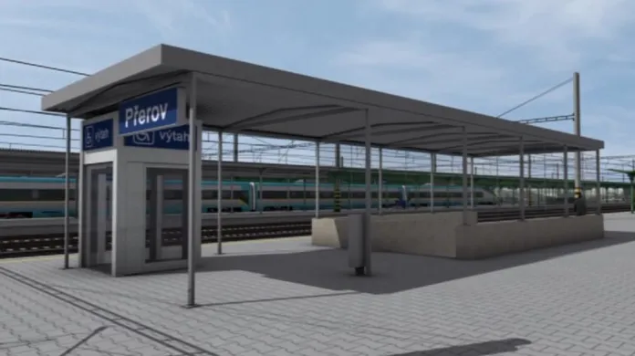 Vizualizace rekonstrukce železničního nádraží v Přerově