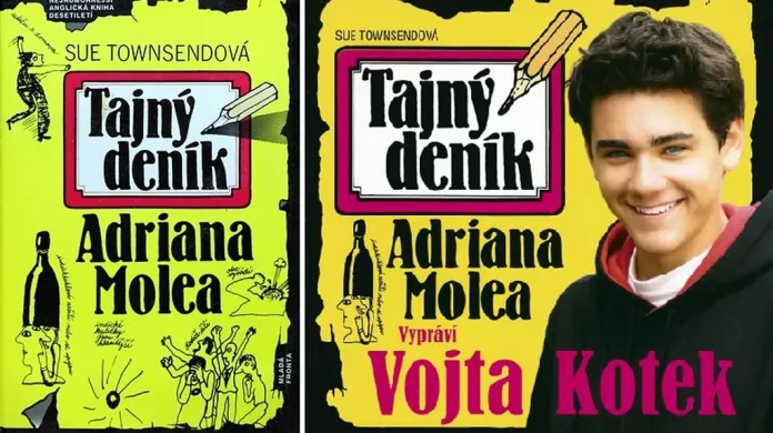 Tajný deník Adriana Molea vyšel několikrát i česky - a také jako audiokniha. Namluvi ji Vojta Kotek.