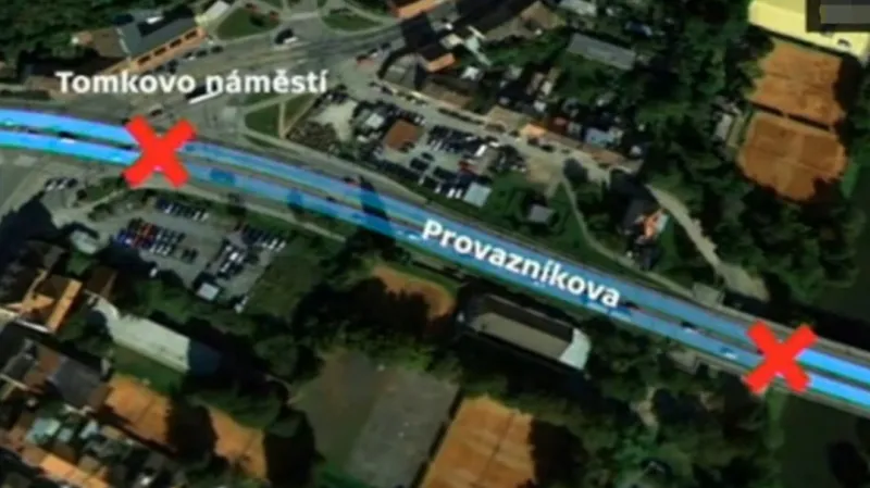 Částečná uzavírka ulice Provazníkova