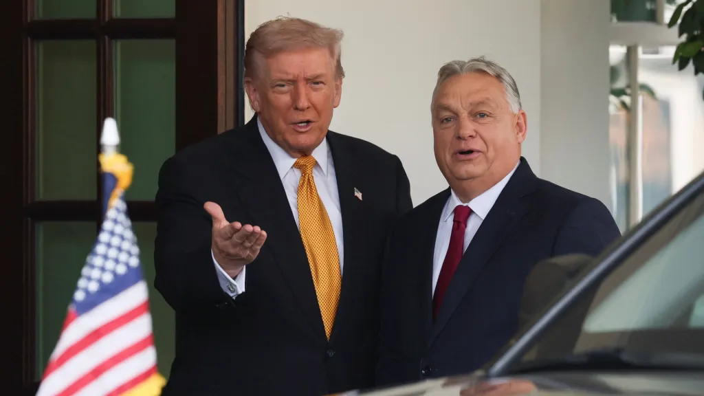 Prezident USA Donald Trump přijal v Bílém domě maďarského premiéra Viktora Orbána