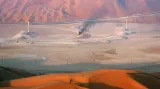 Ropné pole Shaybah v poušti Rub' al-Khali v Saúdské Arábii