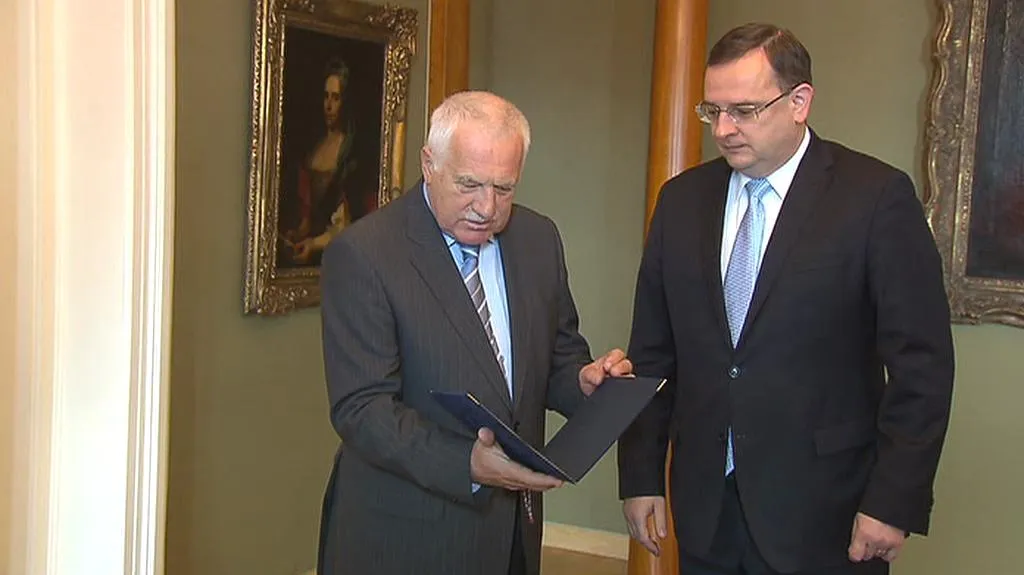 Prezident Václav Klaus dostal Drábkovu demisi