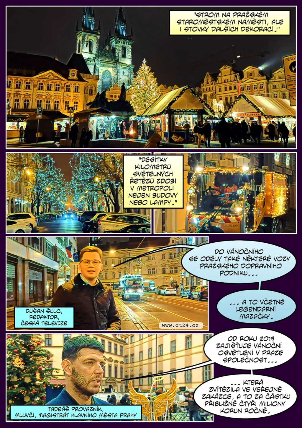 Města napříč Českem září vánočními světly