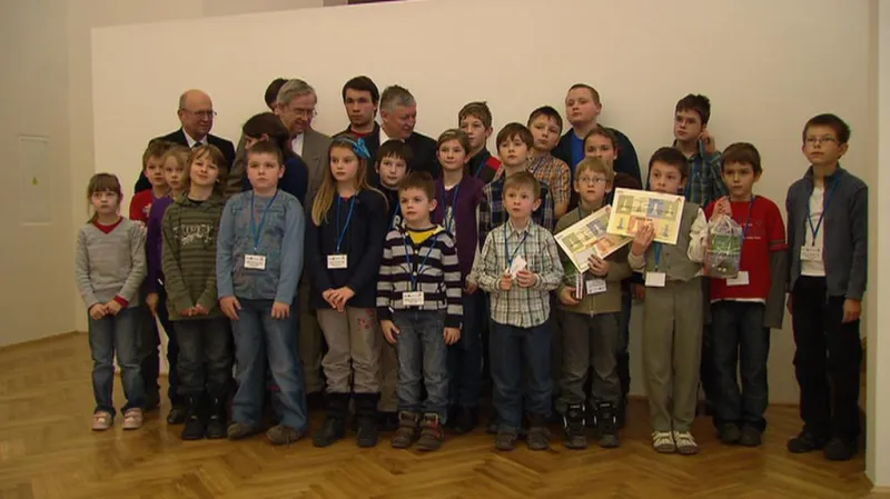 Děti s Karpovem a Smejkalem