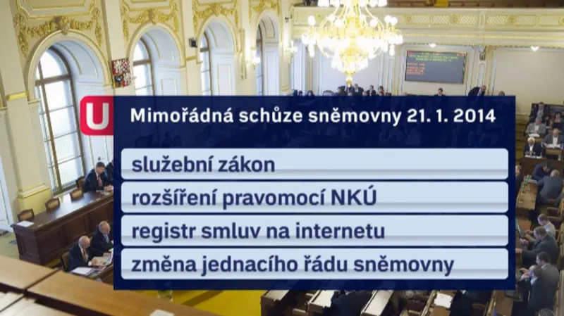 Témata pro mimořádnou sněmovní schůzi