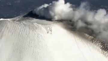 Japonská sopka Asama