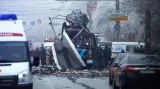 Volgogradský trolejbus po výbuchu