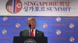 Tisková konference amerického prezidenta po schůzce se severokorejským vůdcem