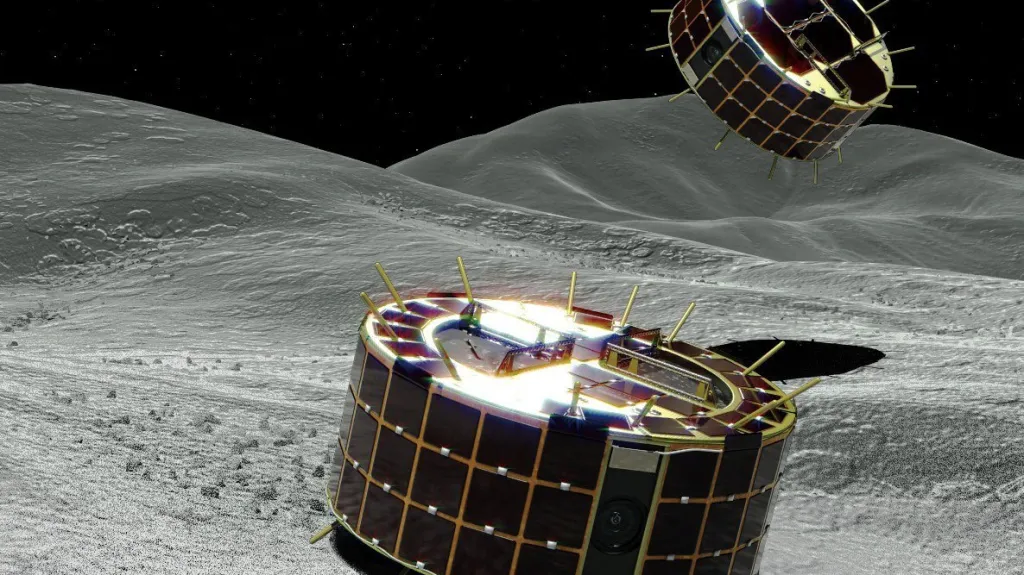 Poskakující roboti na asteroidu Ryugu