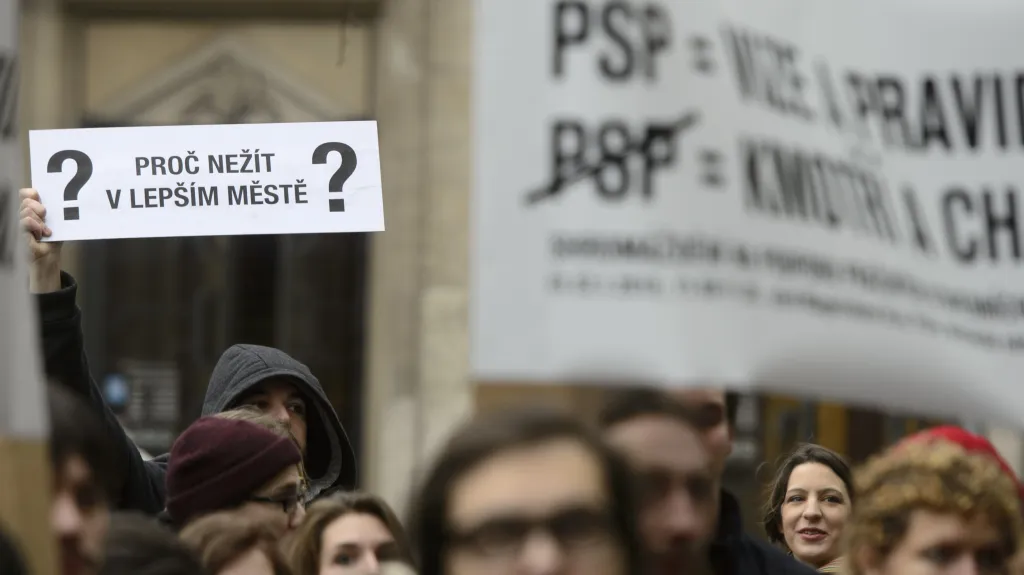 Demonstrace na podporu stavebních předpisů