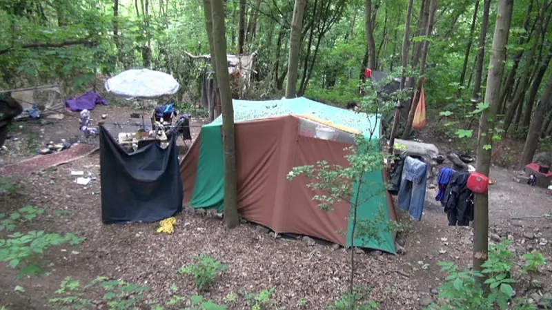 Bezdomovecká kolonie v Ústí nad Labem