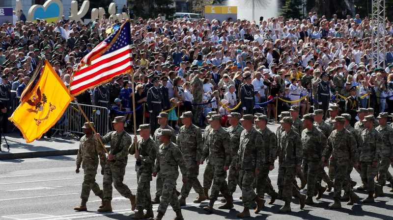 Vojenská přehlídka v Kyjevě