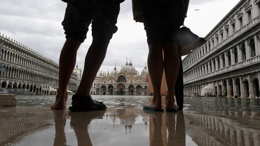 Následky vysoké vody v Benátkách