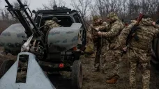 Ukrajinští vojáci z jednotky protivzdušné obrany