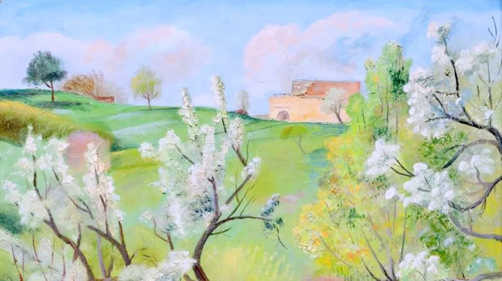 Otakar Kubín / Krajina s mandlovníkem, 30. léta (výřez)