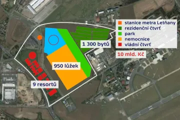 Vládní čtvrť by přinesla pracovní místa, říká 1. místostarosta Letňan. Nemáme 100 miliard, oponuje radní