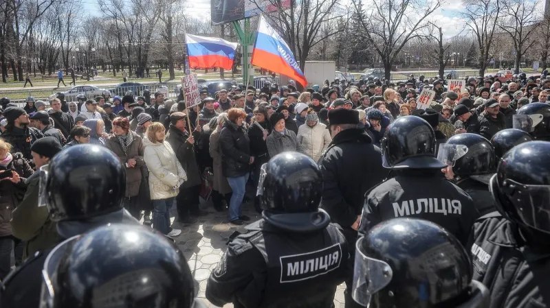 Demonstrace proruských aktivistů