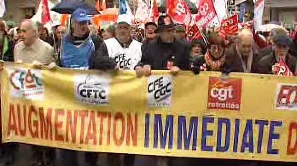 Demonstrace francouzských důchodců