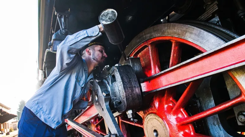 Údržba historické parní lokomotivy