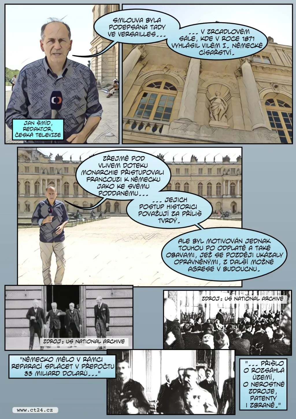 Komiks: Sto let od Versailleské smlouvy