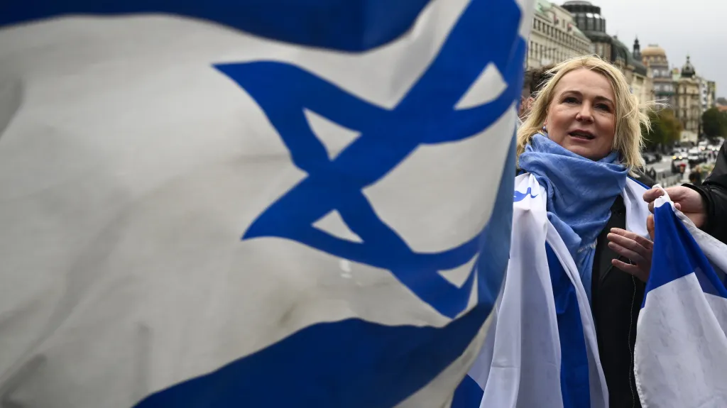 Ministryně Černochová na akci na podporu Izraele 15. října 2023