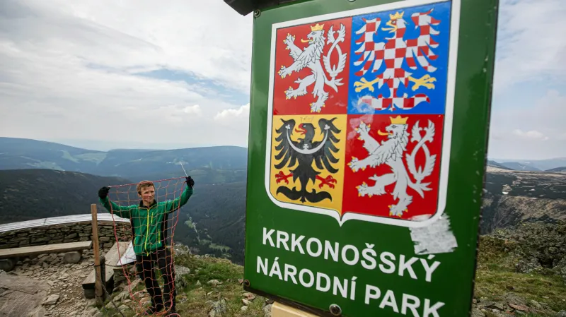 Instalace ochranných sítí na Sněžce