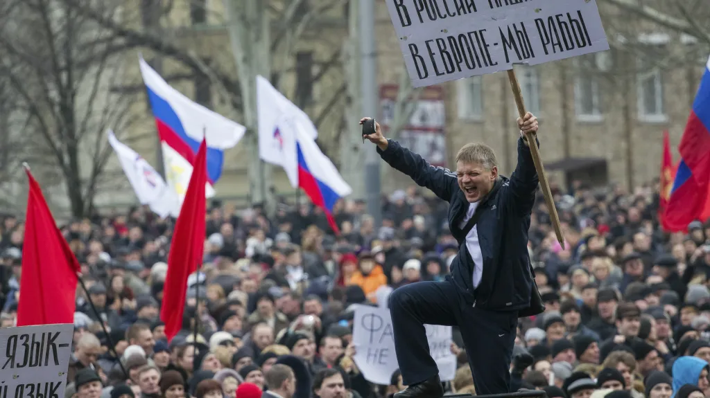 Proruská akce v Doněcku 1. března 2014