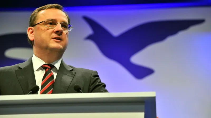 Petr Nečas na kongresu ODS