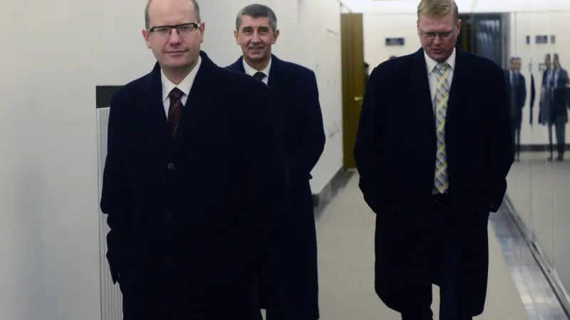 Andrej Babiš, Bohuslav Sobotka a Pavel Bělobrádek