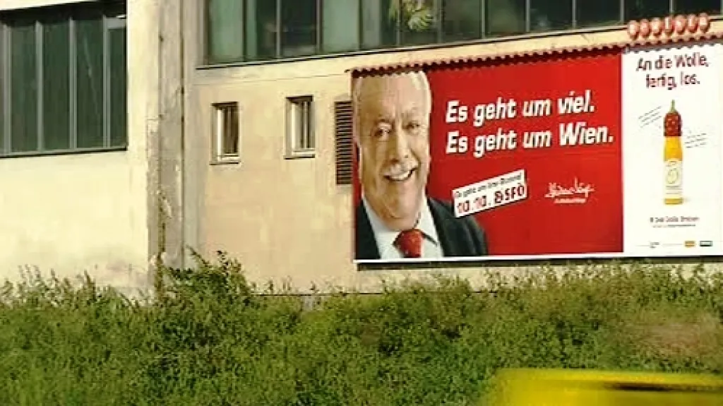 Michael Häupl na předvolebním billboardu
