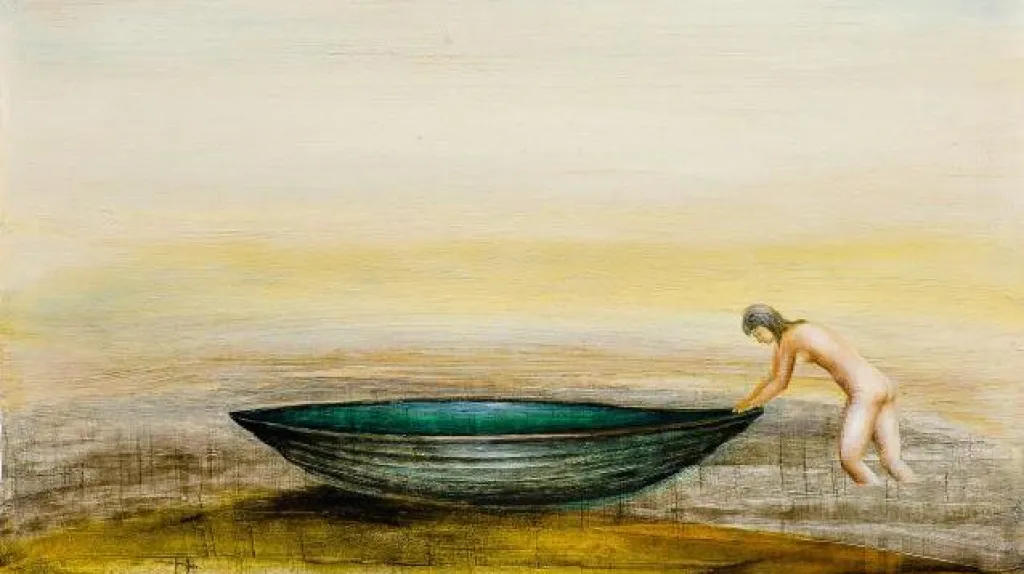 Stanislav Podhrázský / Dívka s lodičkou, 1980