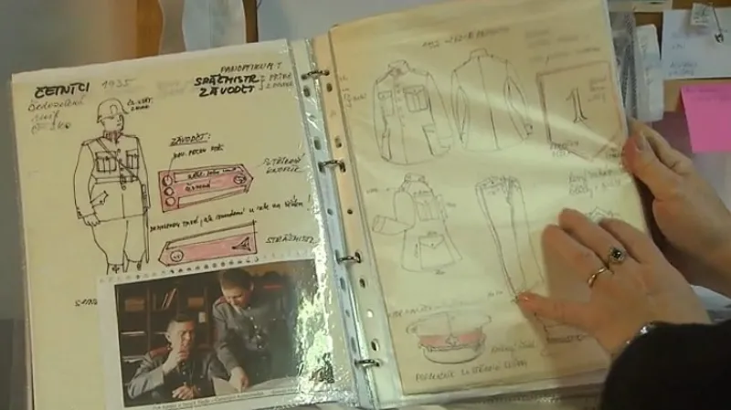 Návrhy kostýmů Libuše Pražákové pro Četnické humoresky