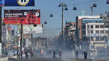 Bolivijci protestují v La Pazu a El Altu proti vládě prezidenta Rodriga Paze