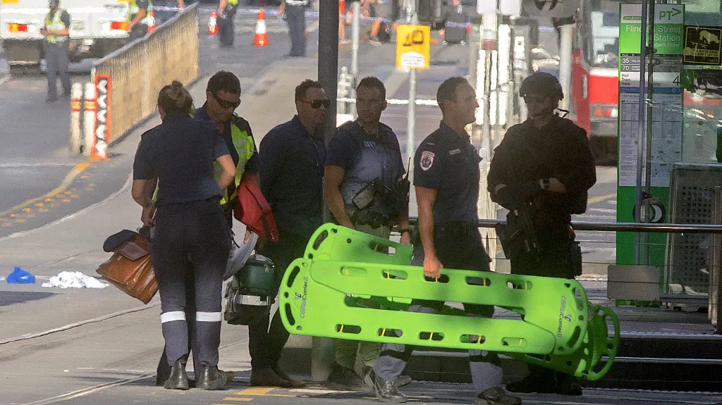 Místo útoku v Melbourne