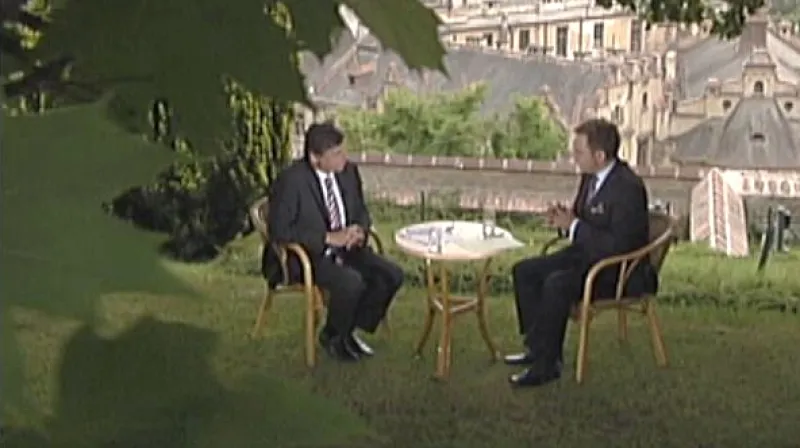 Premiér Jan Fischer v Kramářově vile