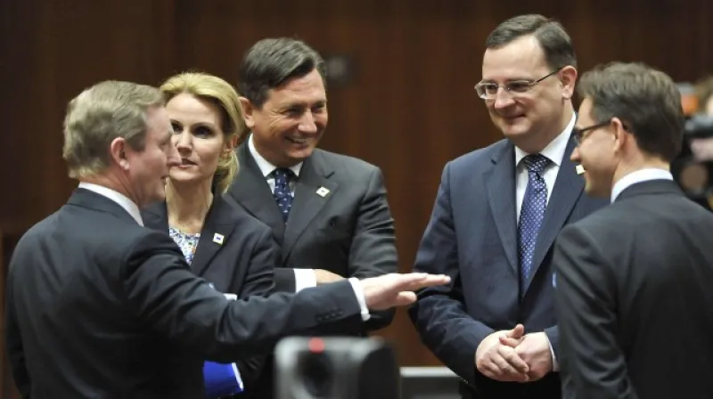 Unijní lídři na summitu EU v Bruselu