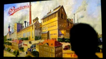 Dobové zobrazení českobudějovického pivovaru Budvar