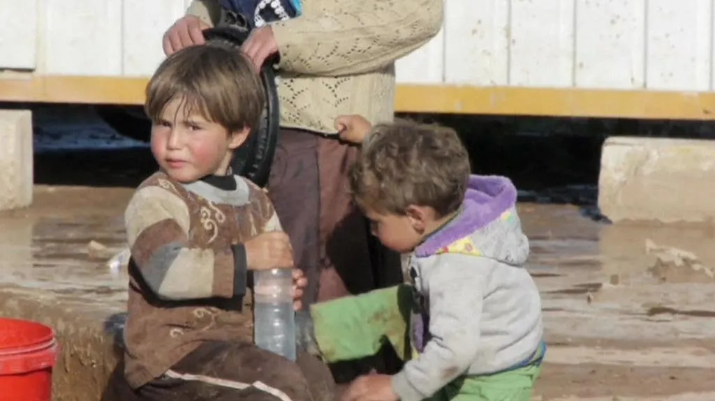 Syrské děti v uprchlických táborech