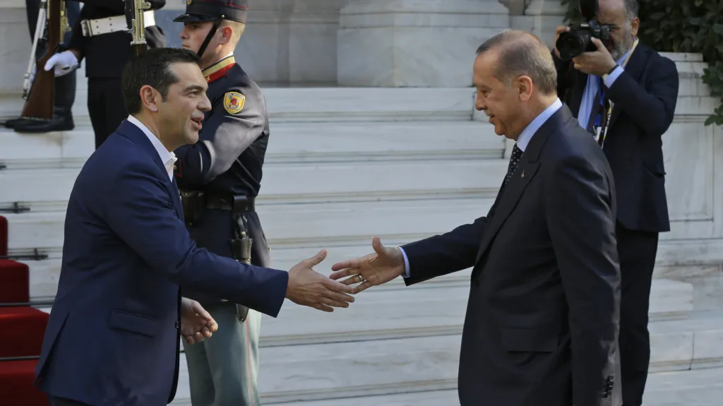 Předseda řecké vlády Alexis Tsipras a turecký prezident Recep Tayyip Erdogan